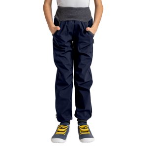 Unuo, Detské softshellové nohavice s fleecom Street, Tm. Modročierna Veľkosť: 122/128