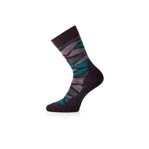 Lasting merino ponožky WLJ hnedé Veľkosť: (42-45) L unisex ponožky