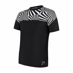 SENSOR COOLMAX IMPRESS pánske tričko kr.rukáv čierna / geometry Veľkosť: M
