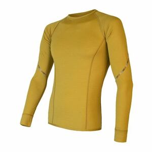 SENSOR MERINO AIR pánske tričko dl.rukáv mustard Veľkosť: XL
