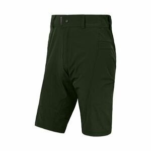 SENSOR HELIUM pánske nohavice s cyklovložkou krátke voľné olive green Veľkosť: XL