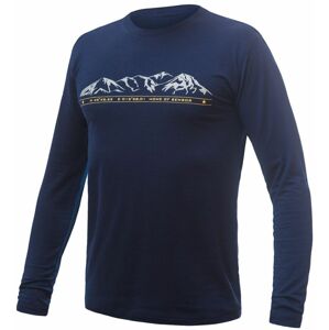 SENSOR MERINO ACTIVE PT MOUNTAINS pánske tričko dl.rukáv deep blue Veľkosť: S