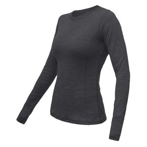 SENSOR MERINO BOLD dámske tričko dl.rukáv anthracite gray Veľkosť: S dámske tričko