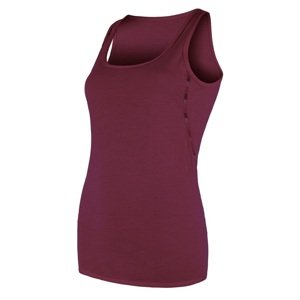 SENSOR MERINO AIR dámske tričko bez rukávov port red Veľkosť: XL dámske tričko