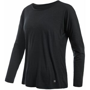 SENSOR MERINO AIR traveller dámske tričko dl.rukáv čierna Veľkosť: XL dámske tričko s dlhým rukávom