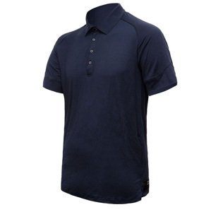SENSOR MERINO ACTIVE polo pánske tričko kr.rukáv deep blue Veľkosť: S pánske tričko s krátkym rukávom