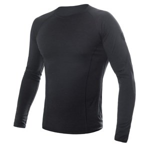 SENSOR MERINO AIR pánske tričko dl.rukáv čierna Veľkosť: XL pánske tričko s dlhým rukávom