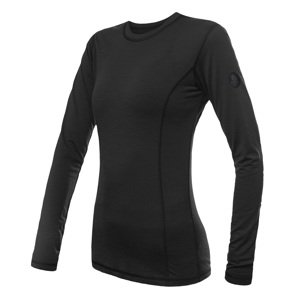 SENSOR MERINO AIR dámske tričko dl.rukáv čierna Veľkosť: XL dámske tričko s dlhým rukávom