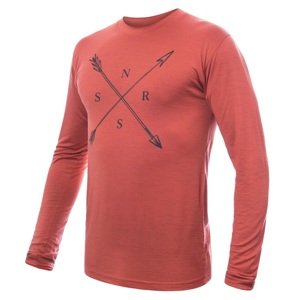 SENSOR MERINO ACTIVE SNSR pánske tričko dl.rukáv terracotta Veľkosť: XL pánske tričko s dlhým rukávom