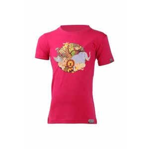 Lasting detské merino triko ANIM ružové Veľkosť: 150
