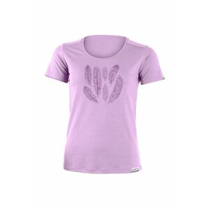 Lasting dámske merino tričko s tlačou AVA fialové Veľkosť: L dámske tričko