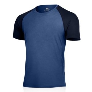 Lasting pánske merino tričko CALVIN modré Veľkosť: XL pánske tričko s krátkym rukávom