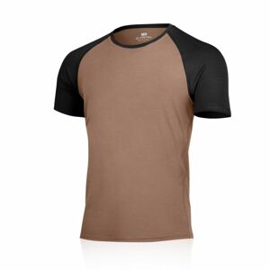 Lasting pánske merino tričko CALVIN hnedé Veľkosť: L pánske tričko