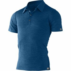 Lasting pánska merino polo košeľa ELIOT modrá Veľkosť: L pánske tričko