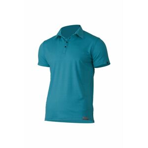 Lasting pánska merino polo košeľa ELIOT modrá Veľkosť: XL