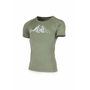 Lasting dámske merino tričko s tlačou Hila zelené Veľkosť: L