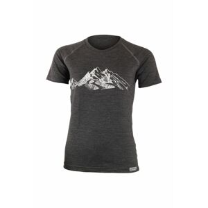 Lasting dámske merino tričko s tlačou Hila šedej Veľkosť: XL
