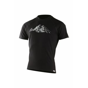 Lasting pánske merino tričko s tlačou HILL čierne Veľkosť: XXL-