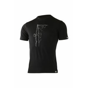 Lasting pánske merino tričko s tlačou HORAL čierne Veľkosť: XXL
