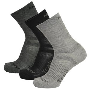Husky Ponožky Trail 3 pack čierna/antracit/zv.šedá Veľkosť: L (41-44)