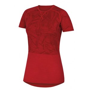 Husky Merino termobielizeň Tričko krátke dámske červená Veľkosť: XL