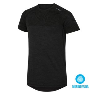 Husky Merino termobielizeň Pánske tričko s krátkym rukávom čierna Veľkosť: L-