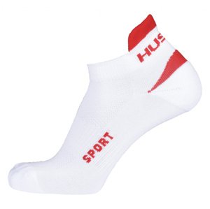 Husky Ponožky Sport biela / červená Veľkosť: L (41-44)