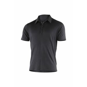Lasting pánska merino polo košeľa JARIS čierna Veľkosť: L