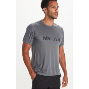 Marmot Men's Windridge Logo Short-Sleeve T-Shirt - steel onyx Veľkosť: M pánske tričko