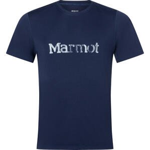 Marmot Men's Windridge Logo Short-Sleeve T-Shirt - arctic navy Veľkosť: XL pánske tričko