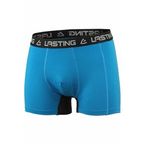 Lasting NOMO 5199 modré vlnené merino boxerky Veľkosť: XL