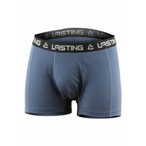 Lasting NOMO 5659 modré vlnené merino boxerky Veľkosť: XL