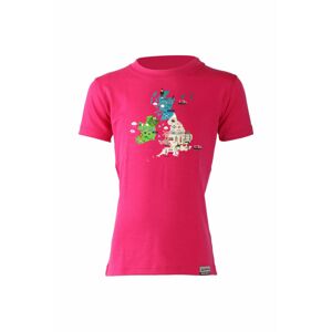 Lasting detské merino tričko NORD ružové Veľkosť: 130 detské tričko