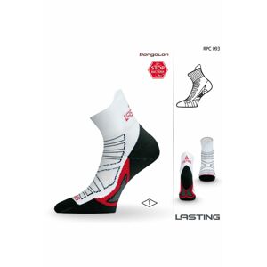 Lasting RPC 093 biela bežecké ponožky Veľkosť: (42-45) L ponožky