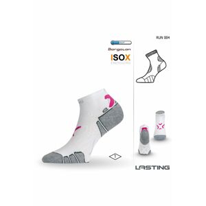 Lasting RUN 004 biela bežecké ponožky Veľkosť: (42-45) L ponožky