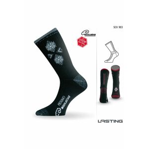 Lasting SCK 908 čierna Lyžiarske ponožky Veľkosť: (46-49) XL ponožky
