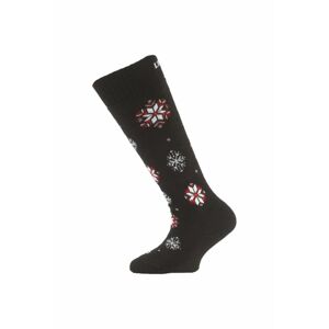 Lasting detské merino lyžiarske ponožky SJA čierne Veľkosť: (29-33) XS ponožky