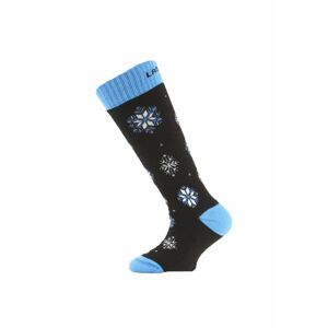 Lasting SJA detské merino lyžiarske ponožky čierne Veľkosť: (34-37) S ponožky