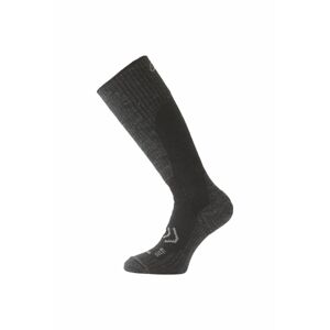 Lasting merino lyžiarske podkolienky SKM čierne Veľkosť: (42-45) L ponožky