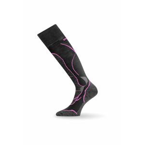 Lasting STW 984 Merino podkolienky čierna Veľkosť: (42-45) L ponožky