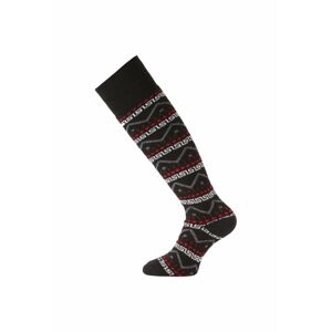 Lasting SWA 903 čierne vlnené lyžiarske podkolienky Veľkosť: (38-41) M ponožky