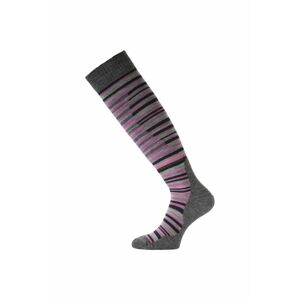 Lasting SWP merino lyžiarske podkolienky ružové Veľkosť: (42-45) L ponožky