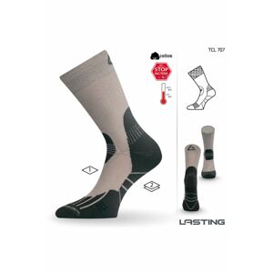 Lasting TCL 707 béžová trekingová ponožka Veľkosť: (42-45) L ponožky