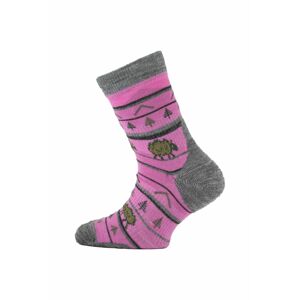 Lasting TJL 408 ružová merino ponožka junior slabšie Veľkosť: (34-37) S- ponožky