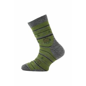 Lasting TJL detské merino ponožky zelené Veľkosť: (34-37) S ponožky