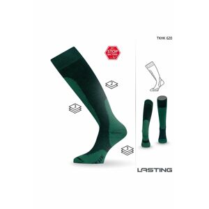 Lasting TKHK 620 zelená zimné podkolienky Veľkosť: (42-45) L ponožky