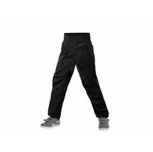 Unuo, Detské softshellové nohavice bez zateplenia pružné Cool, Čierna Veľkosť: 104/110 detské nohavice