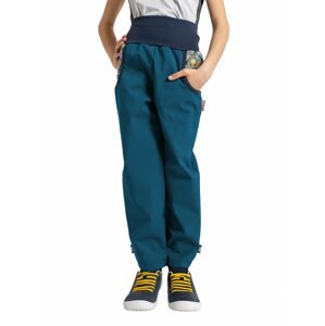 Unuo, Detské softshellové nohavice s fleecom Basic, Kobaltová, BAGRY Veľkosť: 104/110
