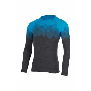 Lasting pánske merino tričko WELOR modré Veľkosť: L/XL pánske tričko