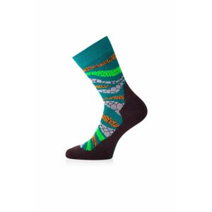 Lasting merino ponožky WLF zelené Veľkosť: (42-45) L